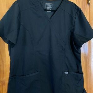 Cherokee Revolution Black Scrub Top